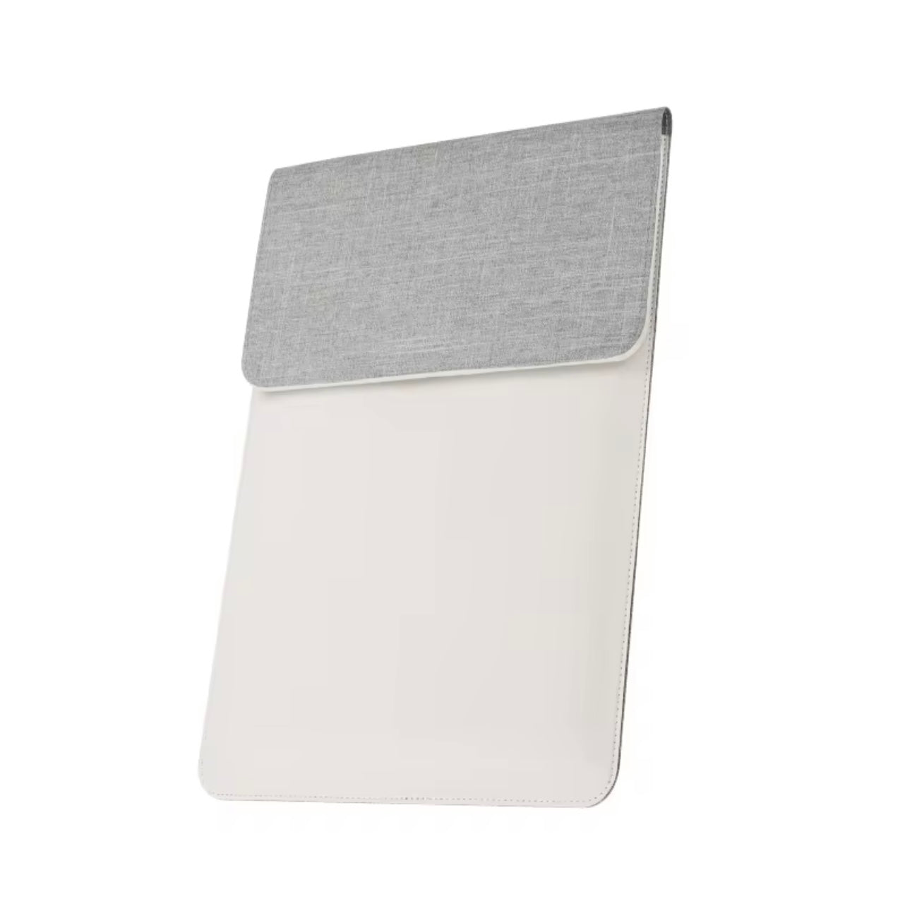 Wit Laptophoes met draadloze oplader USB C geschikt voor Smartphone , smartwachtes en draadloze oordoppen. Kantoor bureau - Ondernemers.