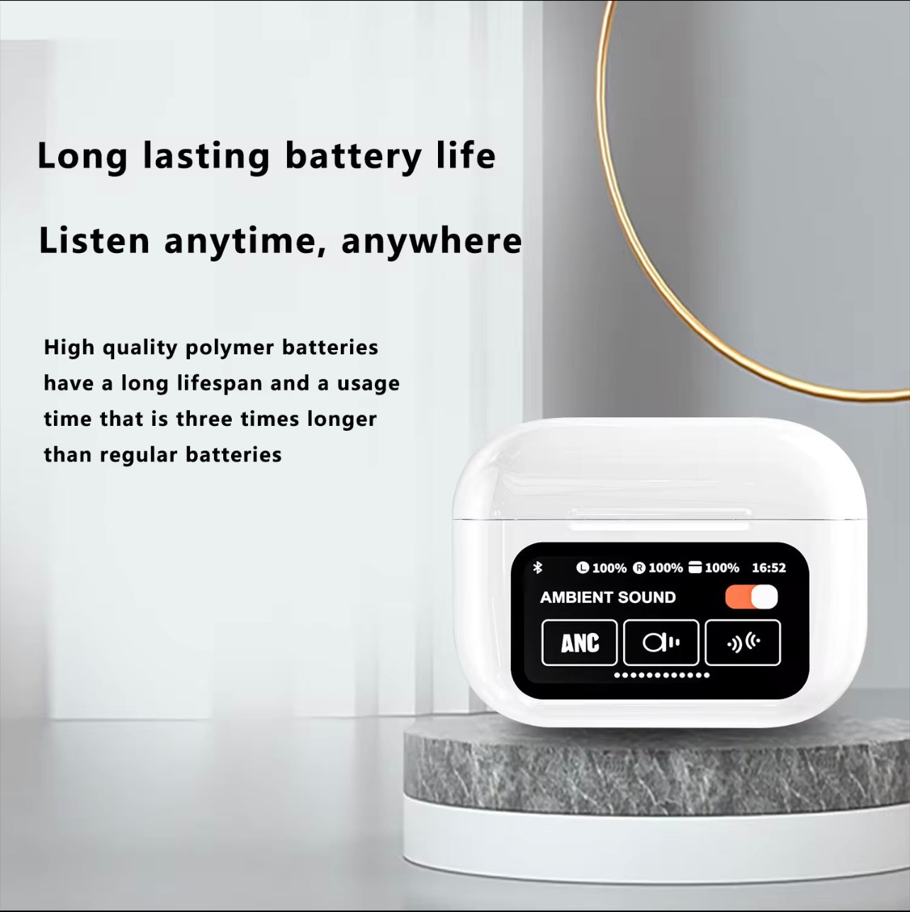 Draadloze oordoppen A9 Pro Pods met Smart Display , geschikt voor Apple & Android . Bluetooth oordoppen