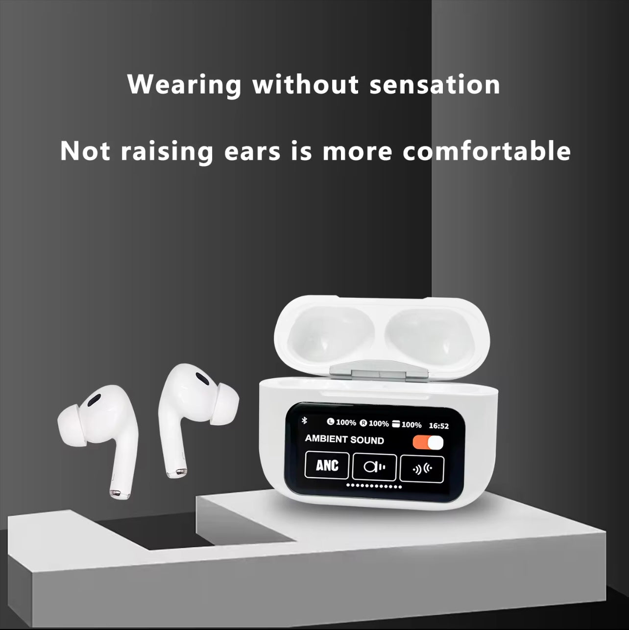 Draadloze oordoppen A9 Pro Pods met Smart Display , geschikt voor Apple & Android . Bluetooth oordoppen