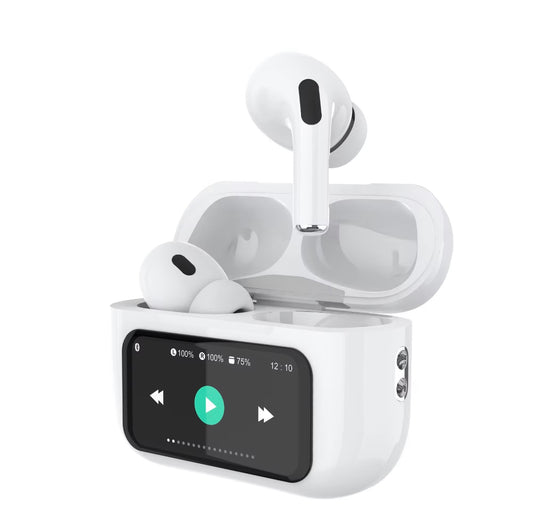 Draadloze oordoppen A9 Pro Pods met Smart Display , geschikt voor Apple & Android . Bluetooth oordoppen